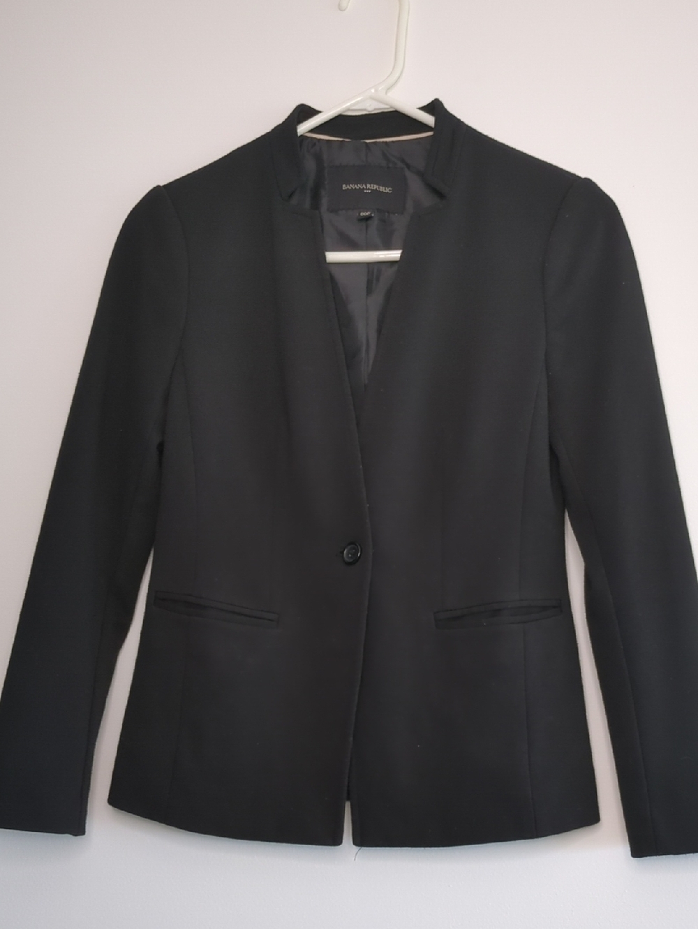 Banana Republic | Black Ponte Knit Blazar Contemporary | 00 P